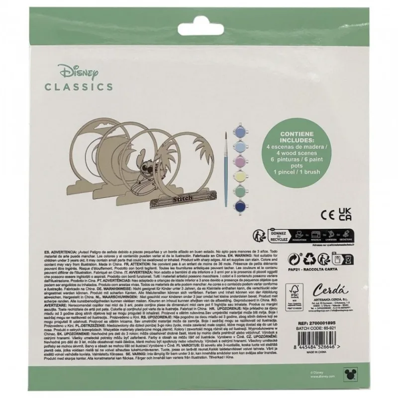 Kit de Manualidades en Madera para Colorear Stitch Disney Para Niñas|Juguetes, Figuras Y Más Regalos Para Peques
