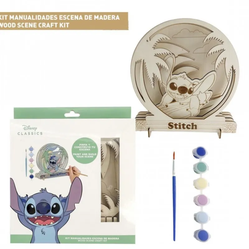 Kit de Manualidades en Madera para Colorear Stitch Disney Para Niñas|Juguetes, Figuras Y Más Regalos Para Peques