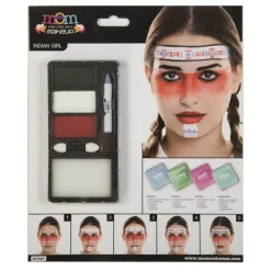 Disfrazzes Maquillaje Para Disfraces^Kit de Maquillaje de India adulto