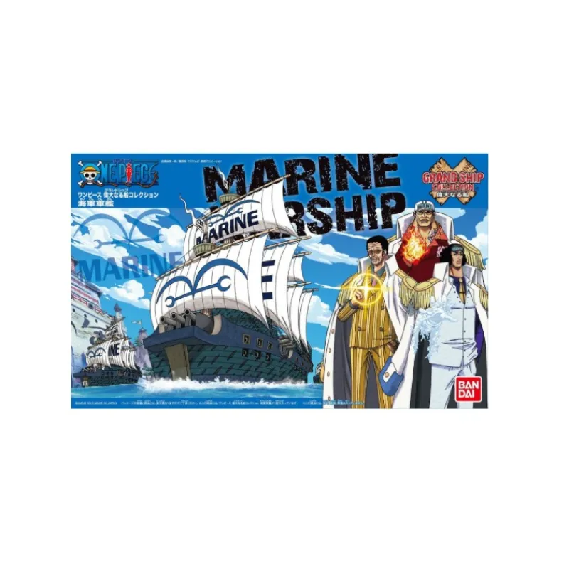 Bandai Figuras One Piece|Figuras^Kit de Modelismo Barco Marine One Piece 15cm