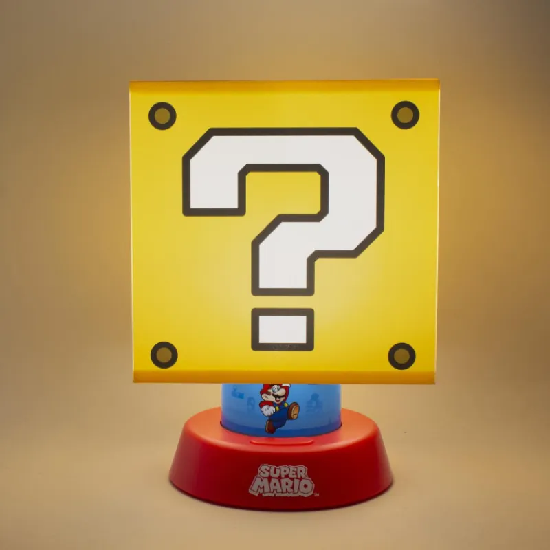 Paladone Products Regalos Y Coleccionismo Para Gamers - Cosas De Videojuegos Míticos^Lampara Nintendo Super Mario Bloque Interrogacion