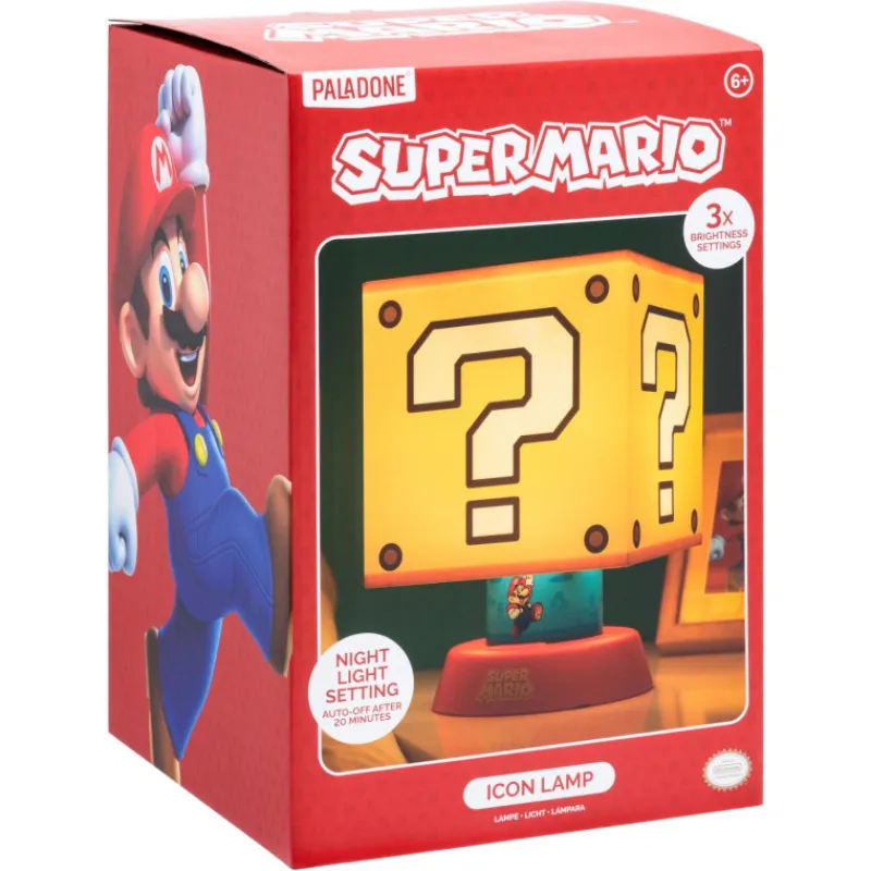 Paladone Products Regalos Y Coleccionismo Para Gamers - Cosas De Videojuegos Míticos^Lampara Nintendo Super Mario Bloque Interrogacion