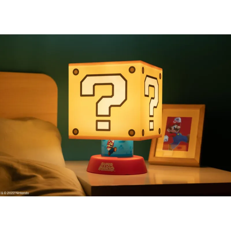 Paladone Products Regalos Y Coleccionismo Para Gamers - Cosas De Videojuegos Míticos^Lampara Nintendo Super Mario Bloque Interrogacion
