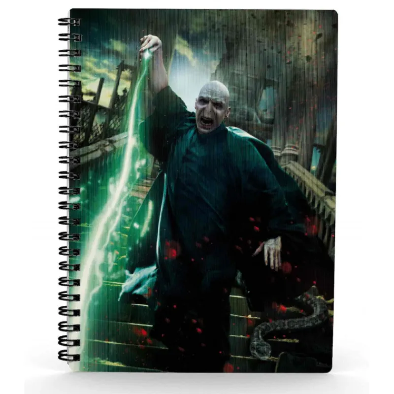 Libreta 3D Harry Potter Voldemort Slytherin