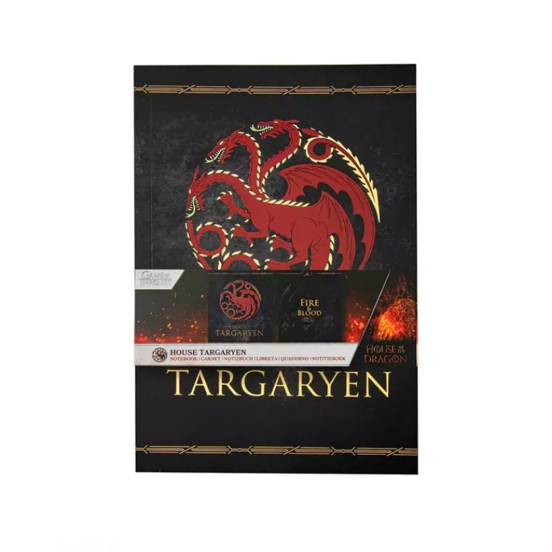 Cinereplicas Juego De Tronos Y La Casa Del Dragón ^Libreta Targaryen de Juego de Tronos - Tapa blanda 21x14,5cm