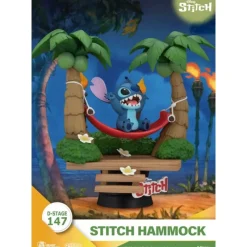 Beast Kingdom Películas Y Personajes De Disney ·Lilo Y Stitch|Figuras Disney De Colección ^Lilo & Stitch Diorama PVC D-Stage Stitch Hammock 13 cm