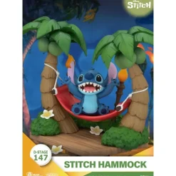 Beast Kingdom Películas Y Personajes De Disney ·Lilo Y Stitch|Figuras Disney De Colección ^Lilo & Stitch Diorama PVC D-Stage Stitch Hammock 13 cm