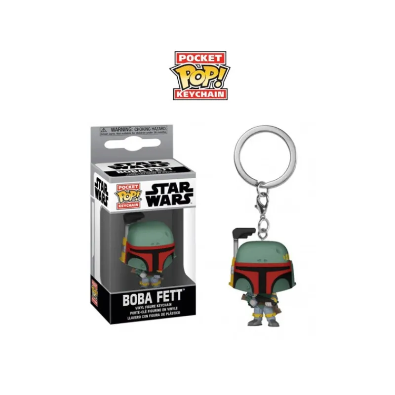 Funko Regalos Star Wars Por Personaje |Complementos Star Wars^Llavero Mini POP! Boba Fett Star Wars