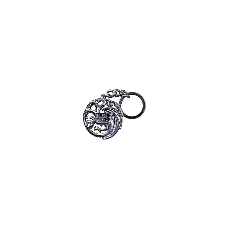 The Noble Collection Juego De Tronos Y La Casa Del Dragón ^Llavero Targaryen de GOT en Gris Cromo