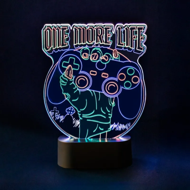 Clearance Lámpara Acrílica Gameration One More Life Regalos Y Coleccionismo Para Gamers - Cosas De Videojuegos Míticos