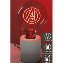 Paladone Products Marvel Hogar^Lámpara Con Bombilla Led Neon Marvel Avengers E27