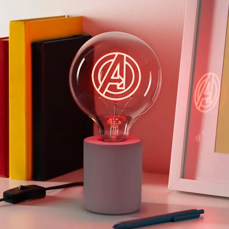 Paladone Products Marvel Hogar^Lámpara Con Bombilla Led Neon Marvel Avengers E27