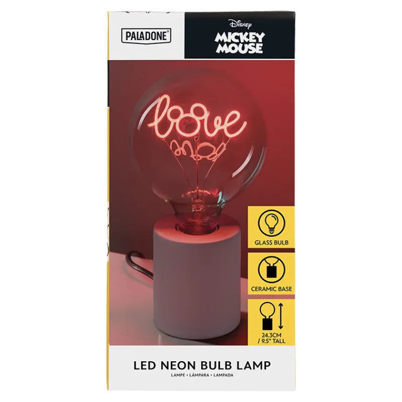 Paladone Products Disney Hogar^Lámpara Con Bombilla Led Neon Mickey Mouse E27
