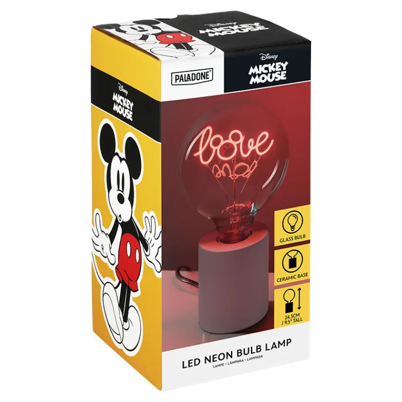 Paladone Products Disney Hogar^Lámpara Con Bombilla Led Neon Mickey Mouse E27