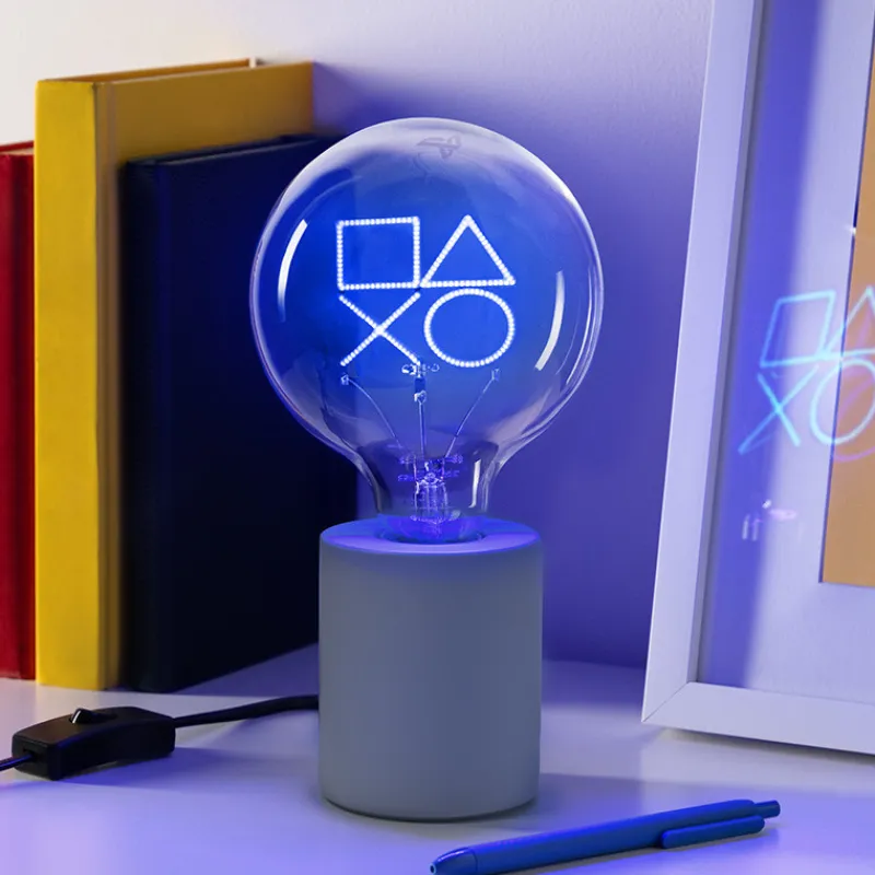Paladone Products Regalos Y Coleccionismo Para Gamers - Cosas De Videojuegos Míticos^Lámpara con Bombilla LED Neon PlayStation E27
