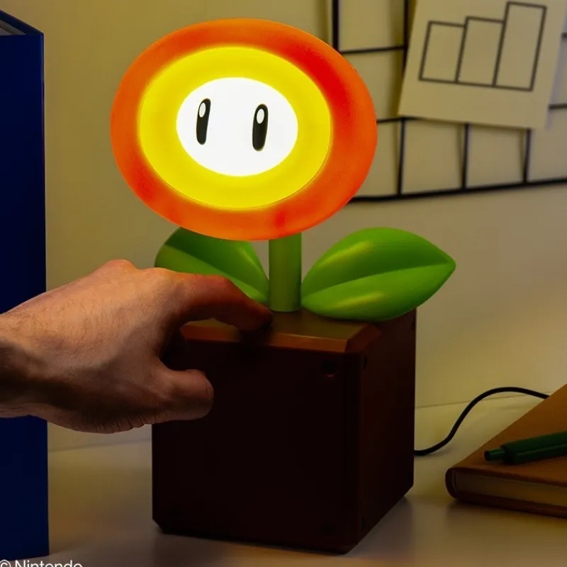 Paladone Products Más Regalos De Super Mario |Hogar Super Mario^Lámpara de Flor de Fuego Super Mario con Licencia Oficial