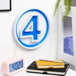 Paladone Products Superhéroes Marvel|Más Regalos De Marvel^Lámpara de Pared LED Logo Neón Marvel Fantastic Four