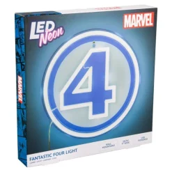 Paladone Products Superhéroes Marvel|Más Regalos De Marvel^Lámpara de Pared LED Logo Neón Marvel Fantastic Four