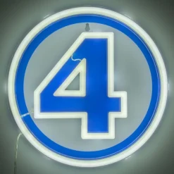 Paladone Products Superhéroes Marvel|Más Regalos De Marvel^Lámpara de Pared LED Logo Neón Marvel Fantastic Four