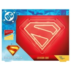 Paladone Products Regalos De Superhéroes Dc|Dc Hogar^Lámpara de pared LED Superman Neon DC Comics