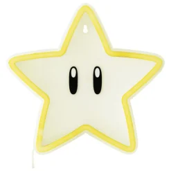 Paladone Products Descuentos Gaming|Más Regalos De Super Mario ^Lámpara de pared LED Super Mario Super Star Neon