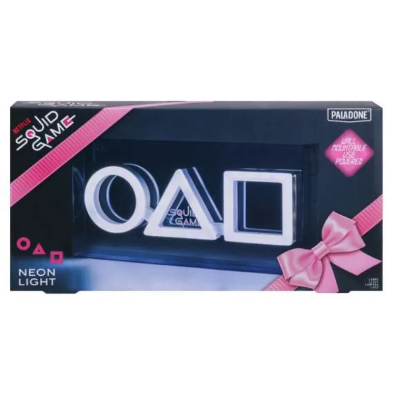Paladone Products Regalos De Otras Series|El Juego Del Calamar^Lámpara LED estilo neón El Juego del Calamar 15 x 30 cm