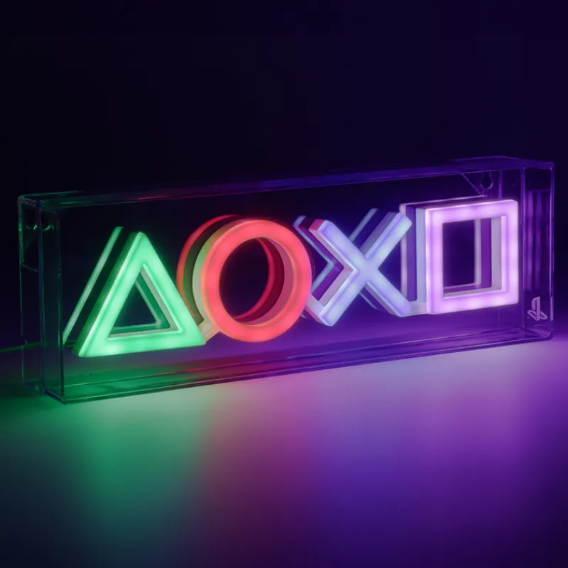 Paladone Products Regalos Y Coleccionismo Para Gamers - Cosas De Videojuegos Míticos^Lámpara LED Estilo Neón Símbolos PlayStation