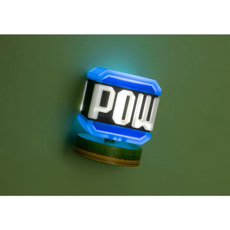 Paladone Products Huchas, Lámparas Y Tazas Kids |Regalos Y Coleccionismo Para Gamers - Cosas De Videojuegos Míticos^Lámpara Super Mario Bloque POW