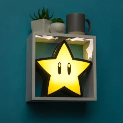 Paladone Products Regalos Y Coleccionismo Para Gamers - Cosas De Videojuegos Míticos|Hogar Super Mario^Lámpara Super Mario Súper Star