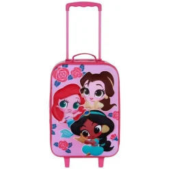 Discount Maleta Trolley Soft 3D Disney Princesas Flowers, Rosa Películas Y Personajes De Disney ·Princesas Disney