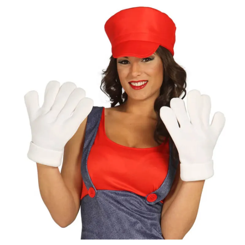 Clearance Manos o guantes de Fontanero rojo o Ratoncito Guantes Y Guateletes Para Disfraces