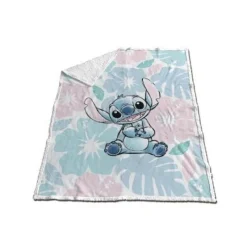 New Import Películas Y Personajes De Disney ·Lilo Y Stitch|Disney Hogar^Manta coralina sherpa Stitch Tropical Disney