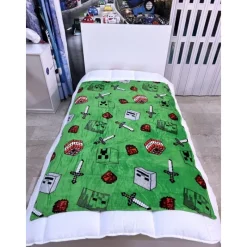 Discount Manta Minecraft 110x150cm coralina Niños Ropa Y Téxtil: Cosas Que Ponerse Para Niños |Minecraft