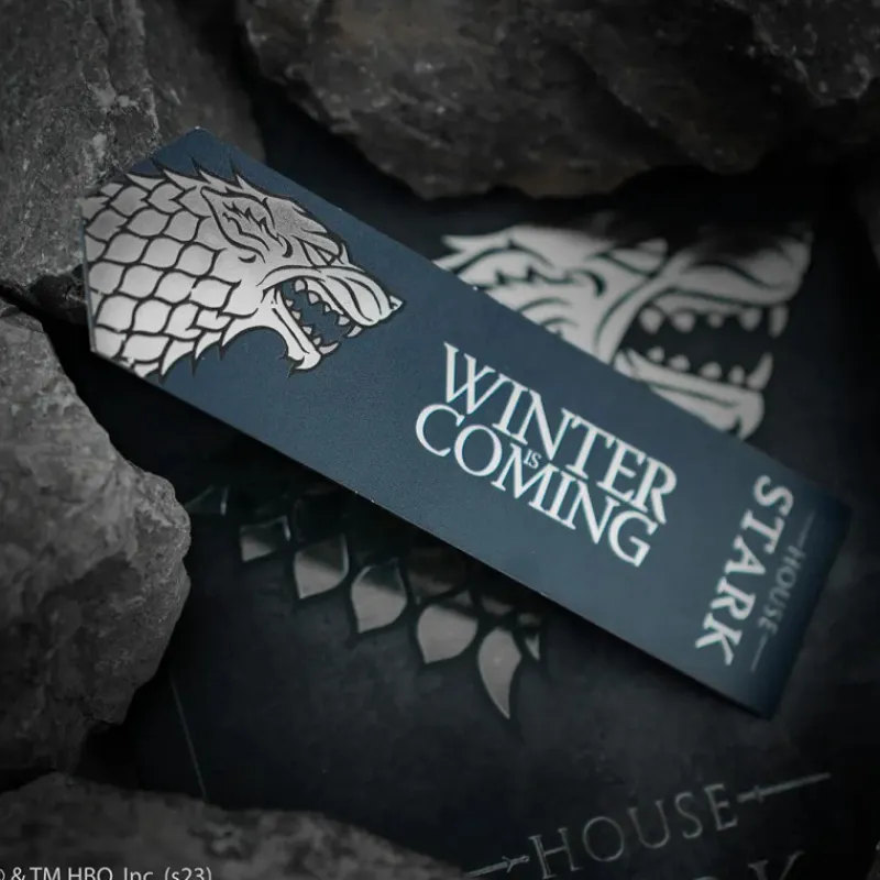 Cinereplicas Juego De Tronos Y La Casa Del Dragón ^Marcapáginas metal Stark Game of Thrones