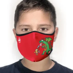 Niños Kukuxumuxu Mascarillas Infantiles Y Gel Hidroalcohólico Para Niños^Mascarilla Reutilizable Dragón Juguetón Kukuxumusu Infantil
