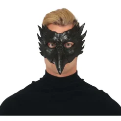 Discount Media Máscara de Búho Negro con Pico Largo Máscaras Terror Y Carnaval