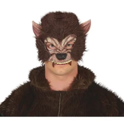 Online Media Máscara de Hombre Lobo con Pelo de Látex Máscaras Terror Y Carnaval