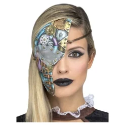 Disfrazzes Máscaras Terror Y Carnaval ^Media Máscara Steampunk Multicolor