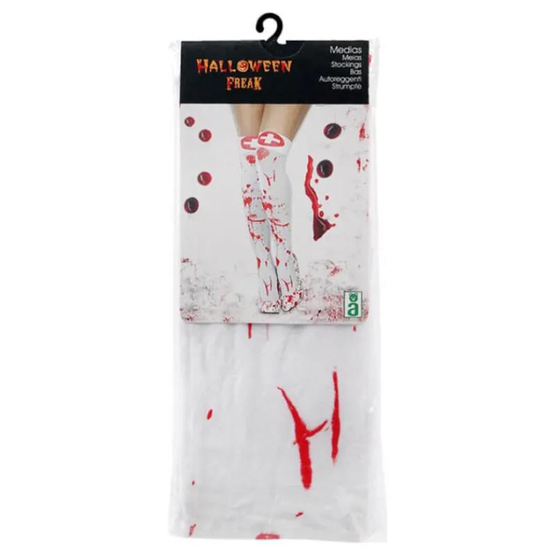 Mujer Disfrazzes Medias Y Calcetines Para Disfraces |Disfraces Mujer^Medias de Enfermera con Sangre