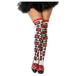 Mujer Disfrazzes Medias Y Calcetines Para Disfraces |Disfraces Mujer^Medias de Reina de Corazones