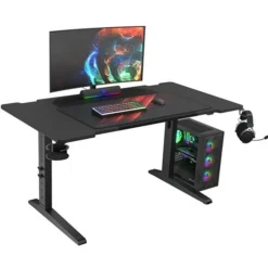 Clearance Mesa Gaming HOLM Modular 140 con LED y Soportes Mesas Gaming