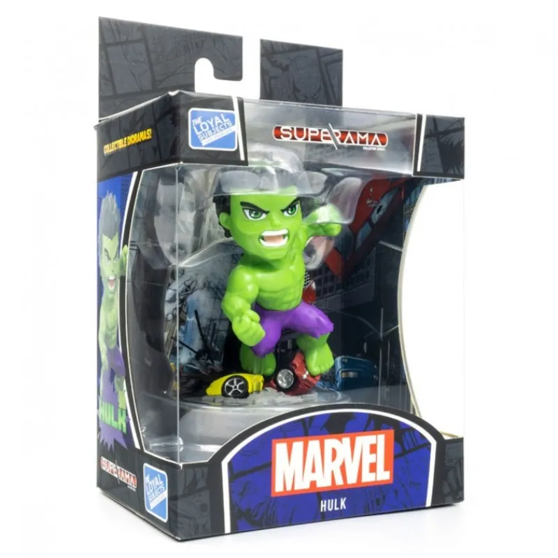 The Loyal Subjects Superhéroes Marvel|Coleccionismo Marvel^Mini Diorama Superama Hulk de - 10 cm