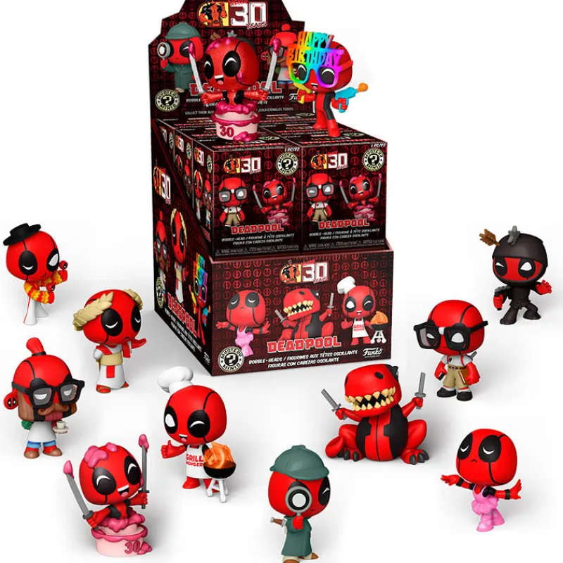 Hot Mini Figura Sorpresa Deadpool 30 Aniversario Mystery Minis Superhéroes Marvel|Coleccionismo Marvel