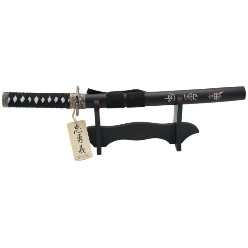 Sale Mini Katana Vaina Negra con Grabado 45 cm Mini Katanas
