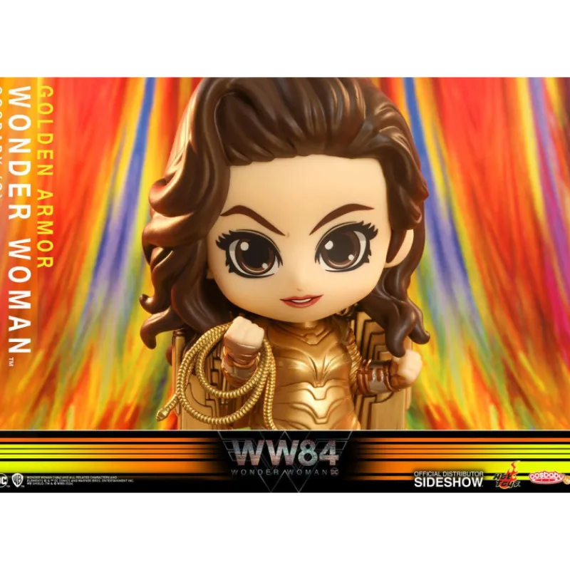Hot Toys Regalos De Superhéroes Dc|Figuras Dc^Minifigura Cosbaby (S) Golden Armor Wonder Woman 10 Cm Wonder Woman 1984