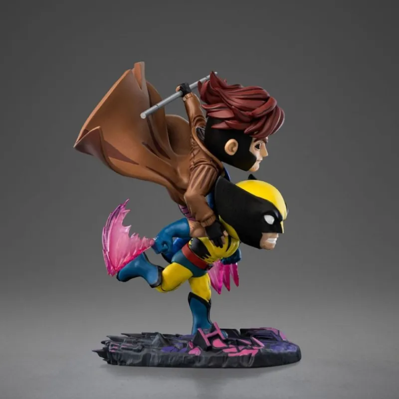 Hot Minifigura Mini Co. PVC Gambito y Lobezno 23 cm X-Men 97 Superhéroes Marvel|Coleccionismo Marvel