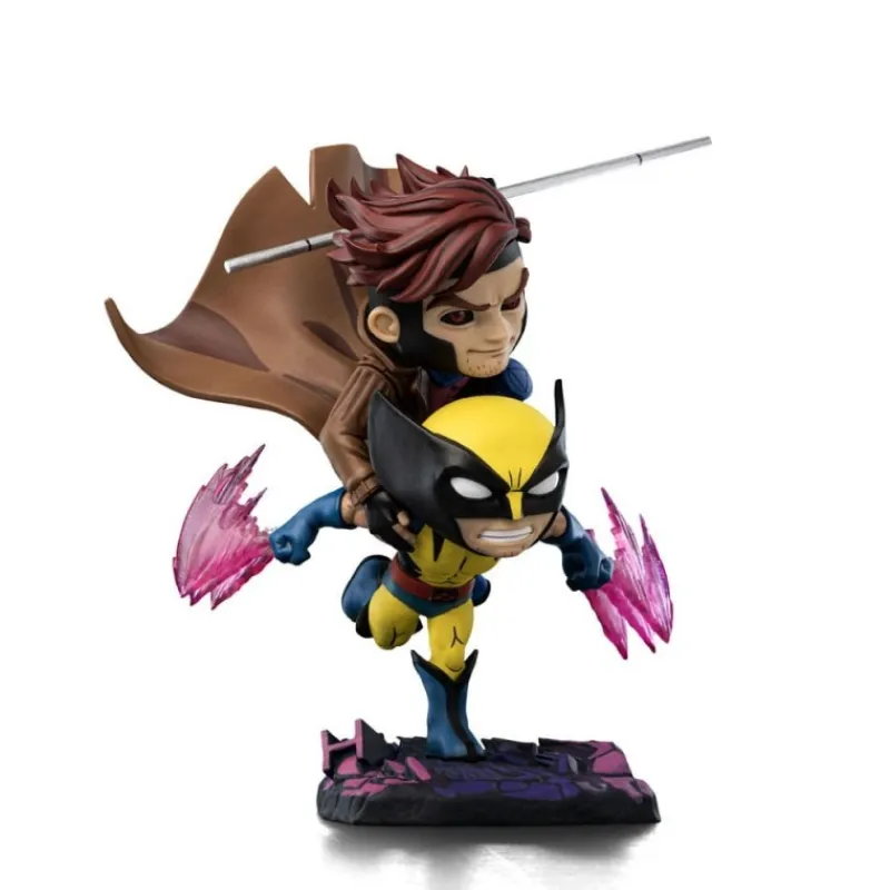 Hot Minifigura Mini Co. PVC Gambito y Lobezno 23 cm X-Men 97 Superhéroes Marvel|Coleccionismo Marvel