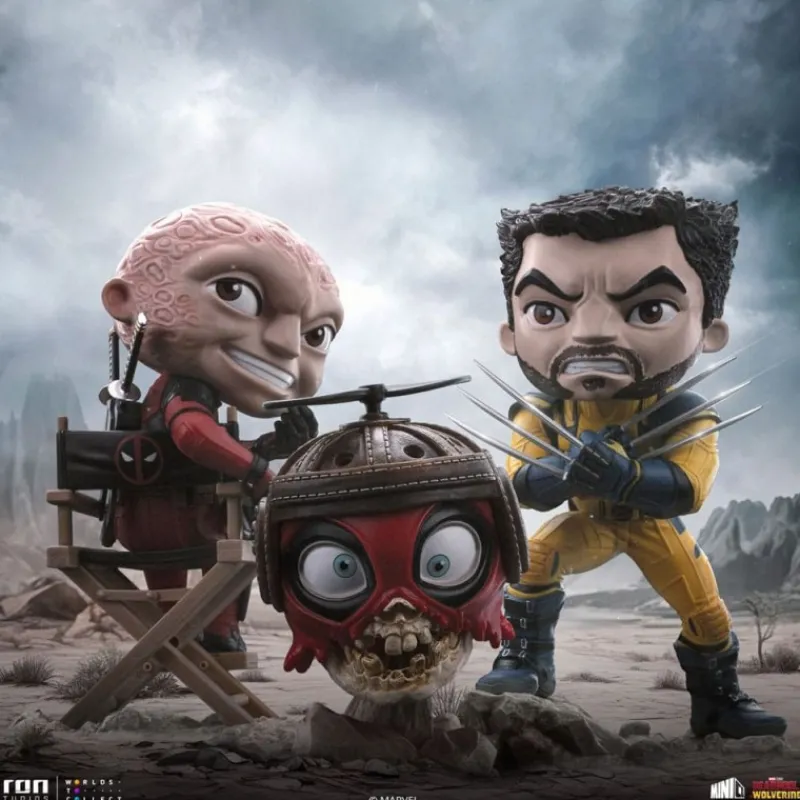 Iron Studios Superhéroes Marvel|Coleccionismo Marvel^Minifiguras Deadpool y Wolverine Mini Co. de 14 cm