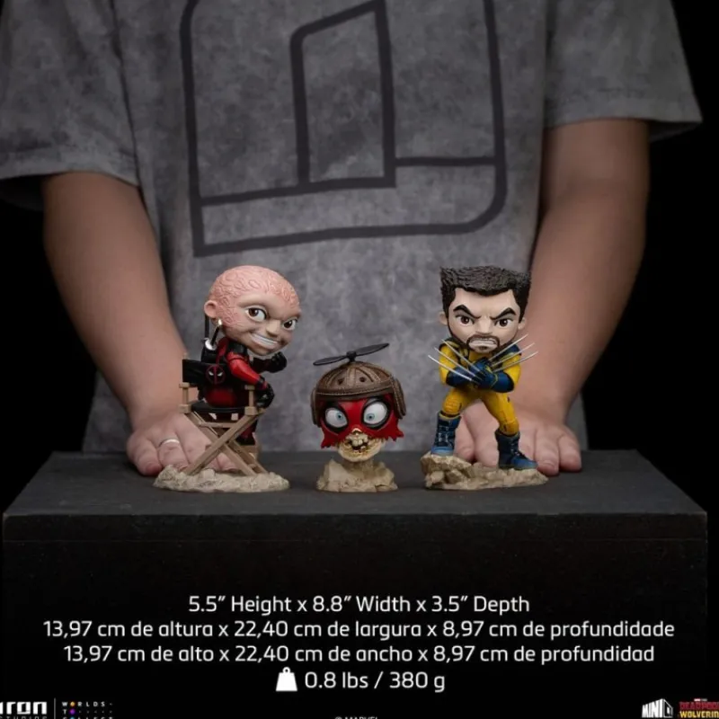 Iron Studios Superhéroes Marvel|Coleccionismo Marvel^Minifiguras Deadpool y Wolverine Mini Co. de 14 cm