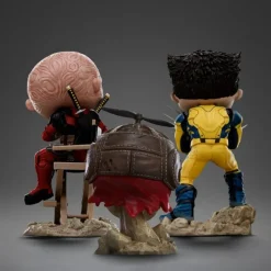 Iron Studios Superhéroes Marvel|Coleccionismo Marvel^Minifiguras Deadpool y Wolverine Mini Co. de 14 cm